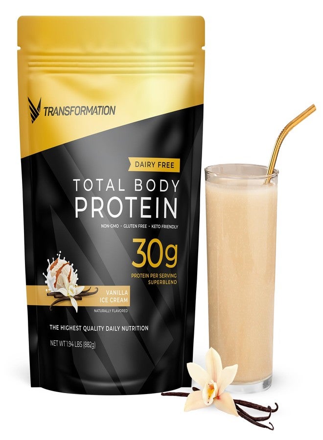 SPR BODY Transformation Protein Super Blend | Egg White, Collagen Peptides, and Plant Protein | 15 Billion CFU Probiotics | Digestive Enzymes | MCT Oil | BCAAs | Low Carb Shake for Men & Women | Vanilla - Image 1
